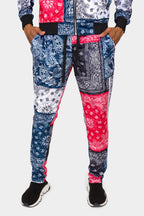 Bandana Paisley Velvet Velour Track Suit