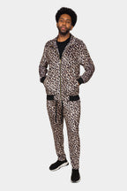 Leopard Velvet Velour Track Suit