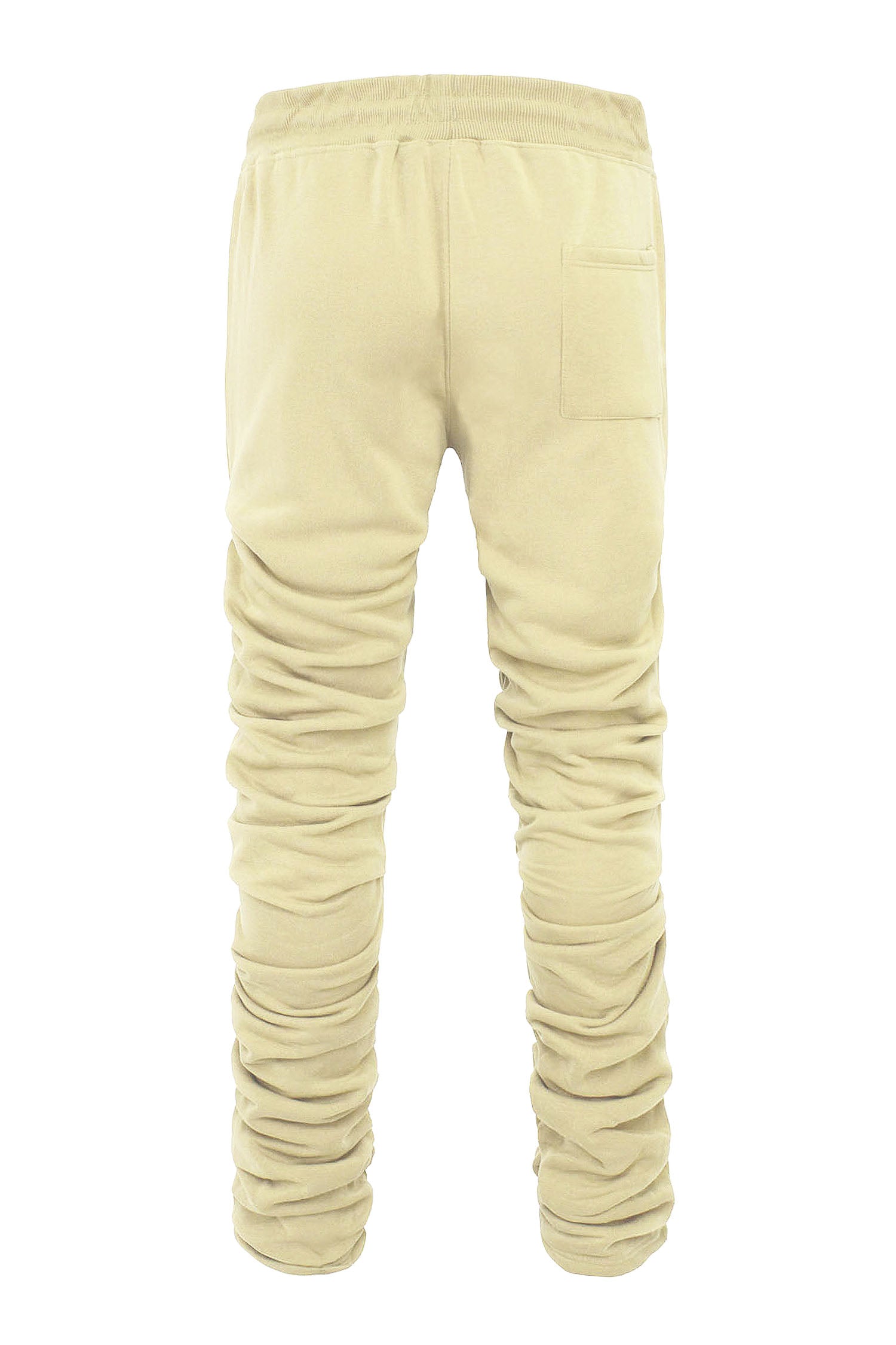 Men's Slim Flare Ruched Fleece Sweat Pants
