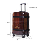 The Ten (10-Bottle) Wine Luggage, TSA Approved Anti-Theft Zipper, Lightweight Hard Shell Spinner Suitcase