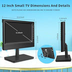 12-Inch Portable Small TV with HD Display, HDMI and USB Ports | Built-in Digital Tuner and Compact Design for Home, Kitchen, RV, and Travel Use