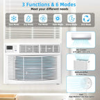 10000 Btu Quiet Window Air Conditioner With Remote Amp Eco Mode Energy Star Certified 3 In 1 Window Ac Unit With Dehumidifier