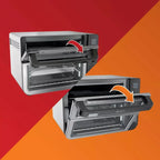 12-in-1 Double Oven with FlexDoor, FlavorSeal Smart Finish, Rapid Top Oven, Convection and Air Fry Bottom Oven DCT401