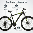 Schwinn Sidewinder Mountain Bike . 26-inch Wheels . 21 Speeds . Mens Style . Black