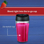 Oster Blender | Pro 1200 with Glass Jar, 24-Ounce Smoothie Cup, Brushed Nickel