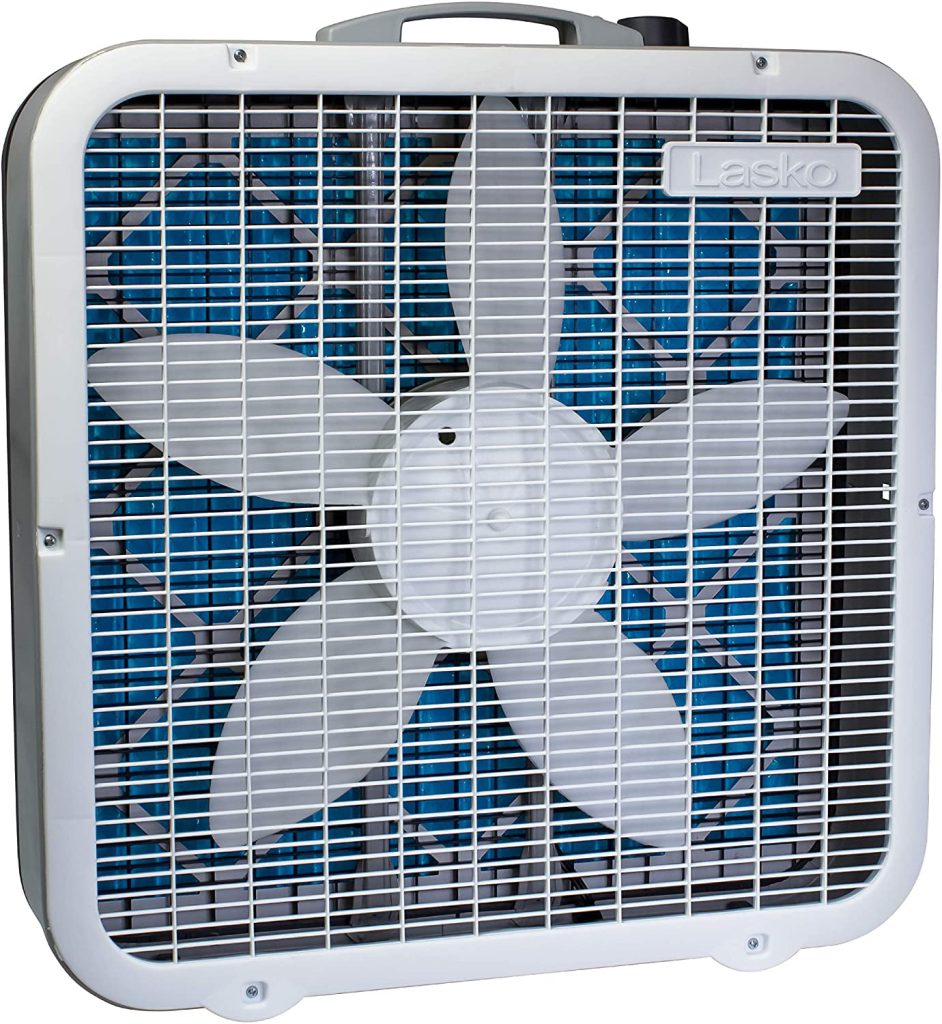 Lasko Air Flex 2-in-1 Box Fan & Air Purifier, 20-Inch, 3 Speeds, White, FF305