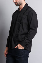 Men's Long Sleeve Cuban Style Guayabera Shirt