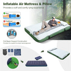 5-in-1 Tent Cot 2-Person Portable Outdoor Camping Tent Combo with Air Mattress Sleeping Bag & Sunshade