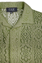 Crochet Knit Sweater Shirt