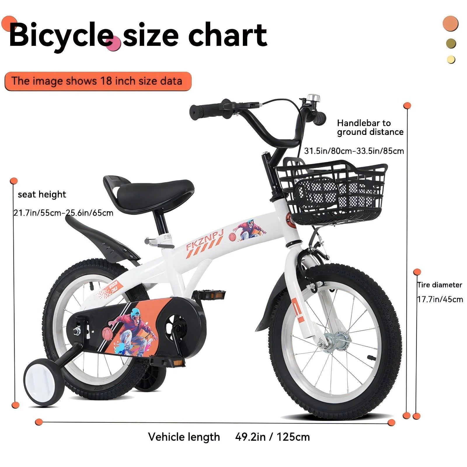 Baprem 18" Girls Bike for 5-9 Years Old Kids, Cute Kids Bike with Training Wheels, Steel Frame Sporty Children Bicycle, Pink