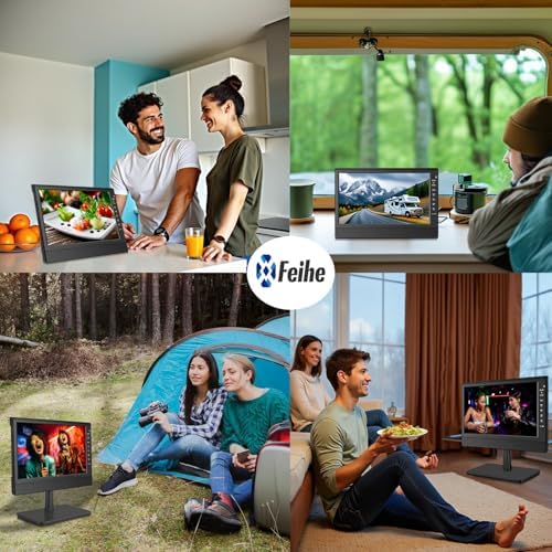 12-Inch Portable Small TV with HD Display, HDMI and USB Ports | Built-in Digital Tuner and Compact Design for Home, Kitchen, RV, and Travel Use