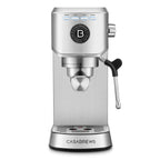 CASABREWS 5418Basic Espresso Machine with 20-Bar pressure, 34 oz Water Tank, with Milk Frother, Silver