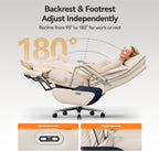 M80 Dual Motor Executive Office Chair with Footrest, Big & Tall, 420lbs, Beige