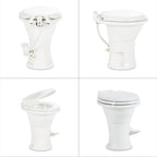 Dometic 310 RV Toilet, Oblong, PowerFlush, White