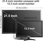 13.3 inch Small PC Monitor 1366x768 Mini LED Monitor with HDMI VGA AV BNC USB Intput, for Fire Stick Computer Xbox Ras pi, Built-in Speaker