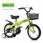 Baprem 18" Girls Bike for 5-9 Years Old Kids, Cute Kids Bike with Training Wheels, Steel Frame Sporty Children Bicycle, Pink