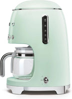 Smeg 50's Retro Style Aesthetic Drip Filter Coffee Machine, 10 cups, Pastel Green