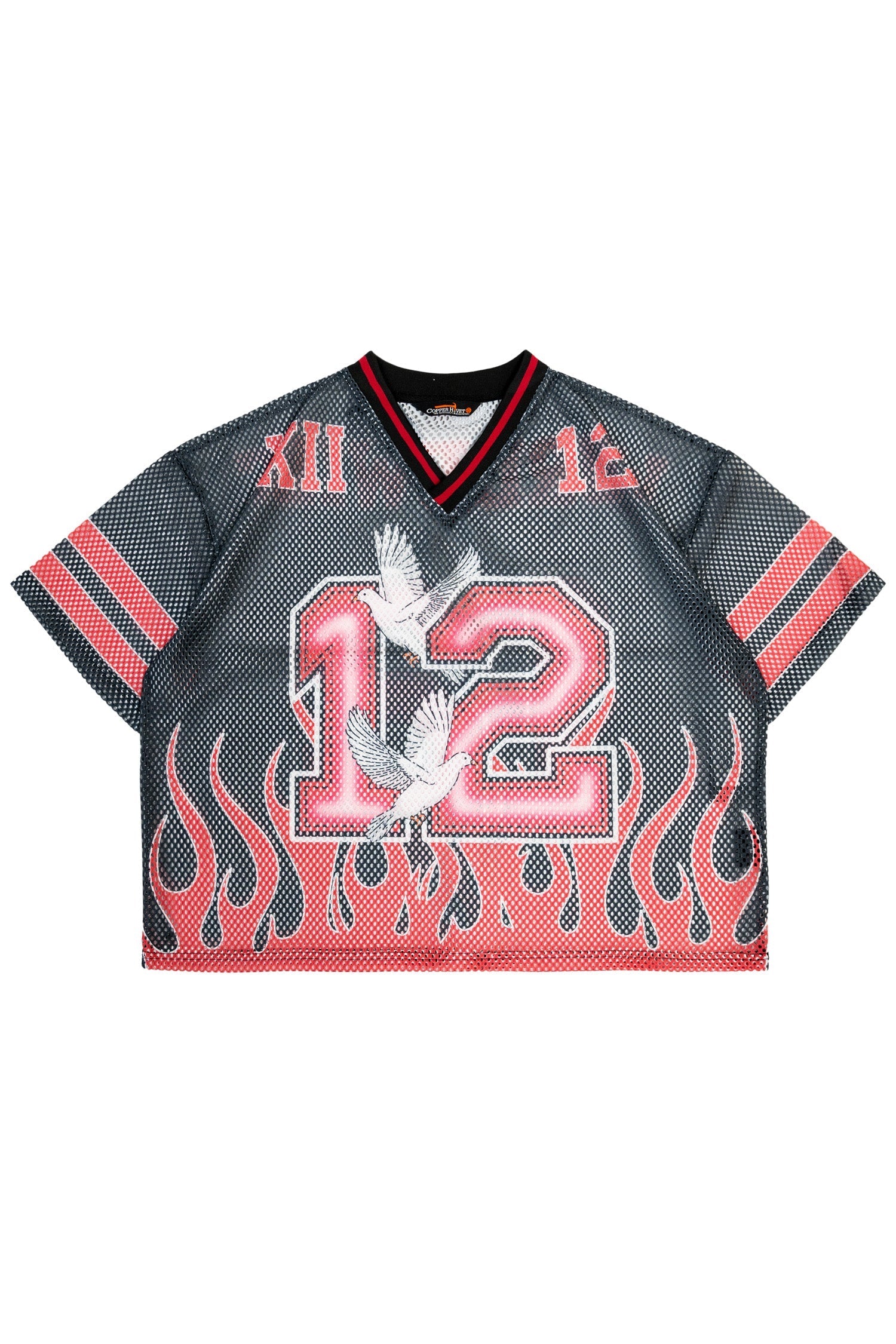 Men's Oversized Mesh Flame Top