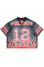 Men's Oversized Mesh Flame Top