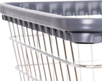 Heavy Duty Wire Laundry Cart with Double Rod Rack