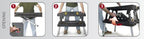 Keter ?C 197283 Folding Table Work Bench for Miter Saw Stand Woodworking Tools and Accessories with Included 12 Inch Wood Clamps ?C Easy Garage Storage Black/Yellow