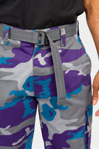 Essential Canvas Cargo Camo Pants with Belt