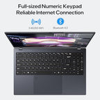 15.6-inch Windows 11 Laptop, 16GB RAM, 512GB SSD, FHD IPS Display Laptop Computer, Intel N5095 Quad Core, 2.4/5G WiFi, BT4.2 Backlit and Fingerprint, Lightweight and Portable