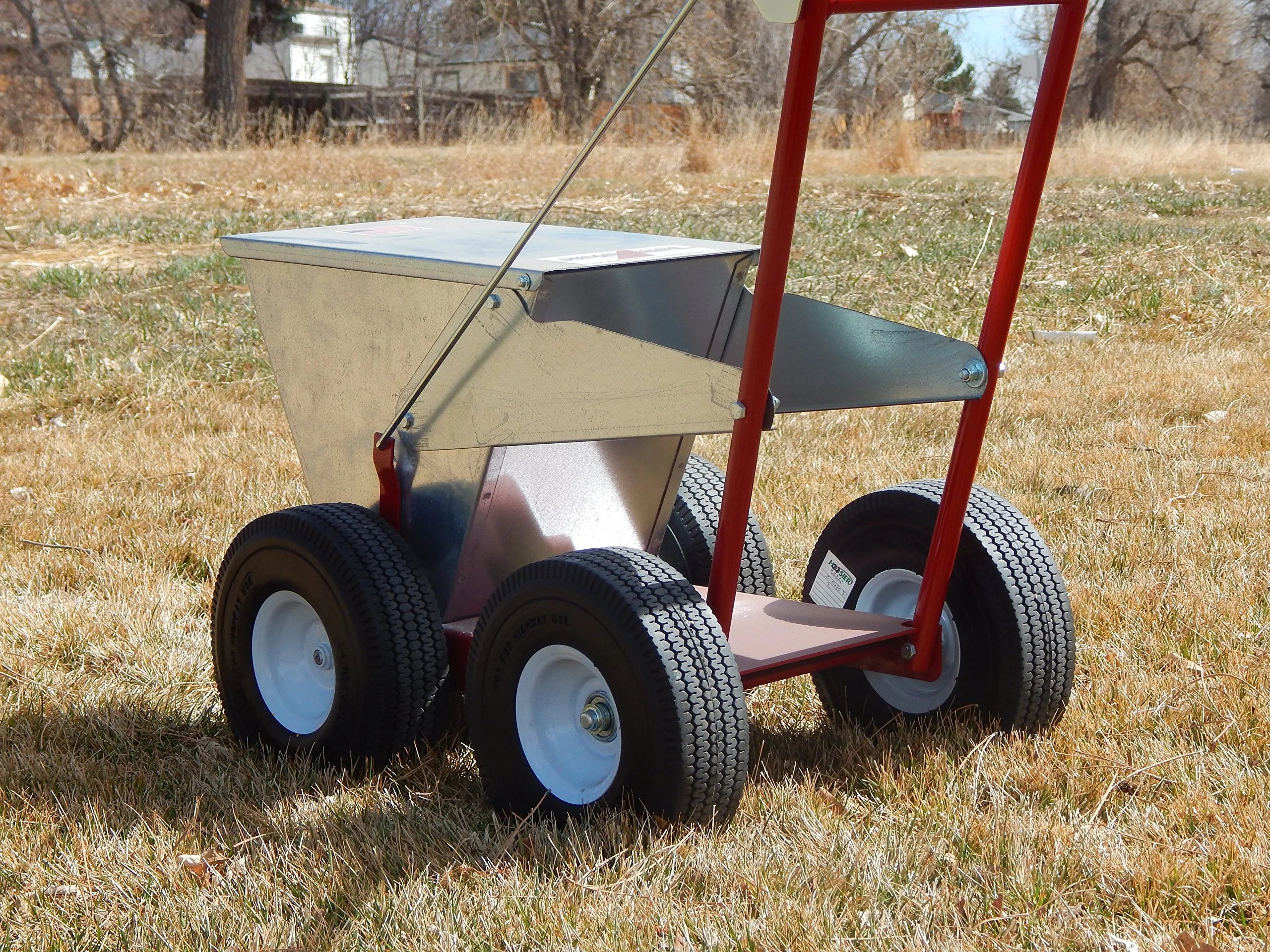Newstripe NewLiner HD 50 lb Heavy Duty Dry Line Marker (Part #10001744) | Precision 2" or 4" Lines | Galvanized Steel | 10" Pneumatic Tires | For Baseball, Tracks & Events | Made in USA