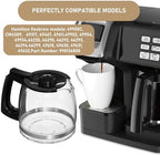 12-Cup Replacement Coffee Carafe Compatible with Hamilton Beach Coffee maker Pot 49902, 49915, 49905C, CM4309, 49317, 49467, 49611, 49904, 49934, 46230, 46290, 46293, 46294, 46299