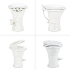 Dometic 310 RV Toilet, Oblong, PowerFlush, White