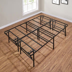 Mainstays 18" High Profile Foldable Steel Queen Platform Bed Frame, Black