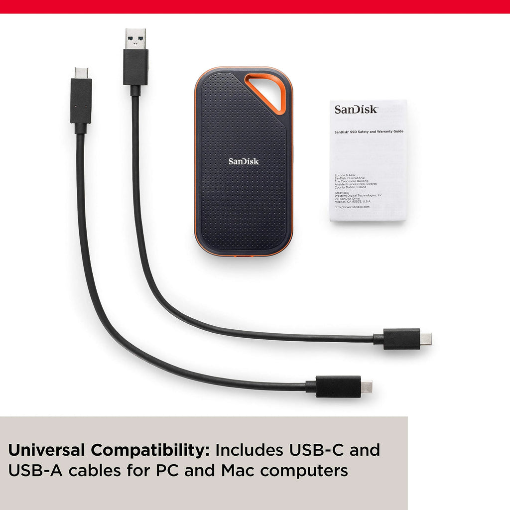 SanDisk 1TB Extreme PRO Portable SSD - Up to 2000MB/s