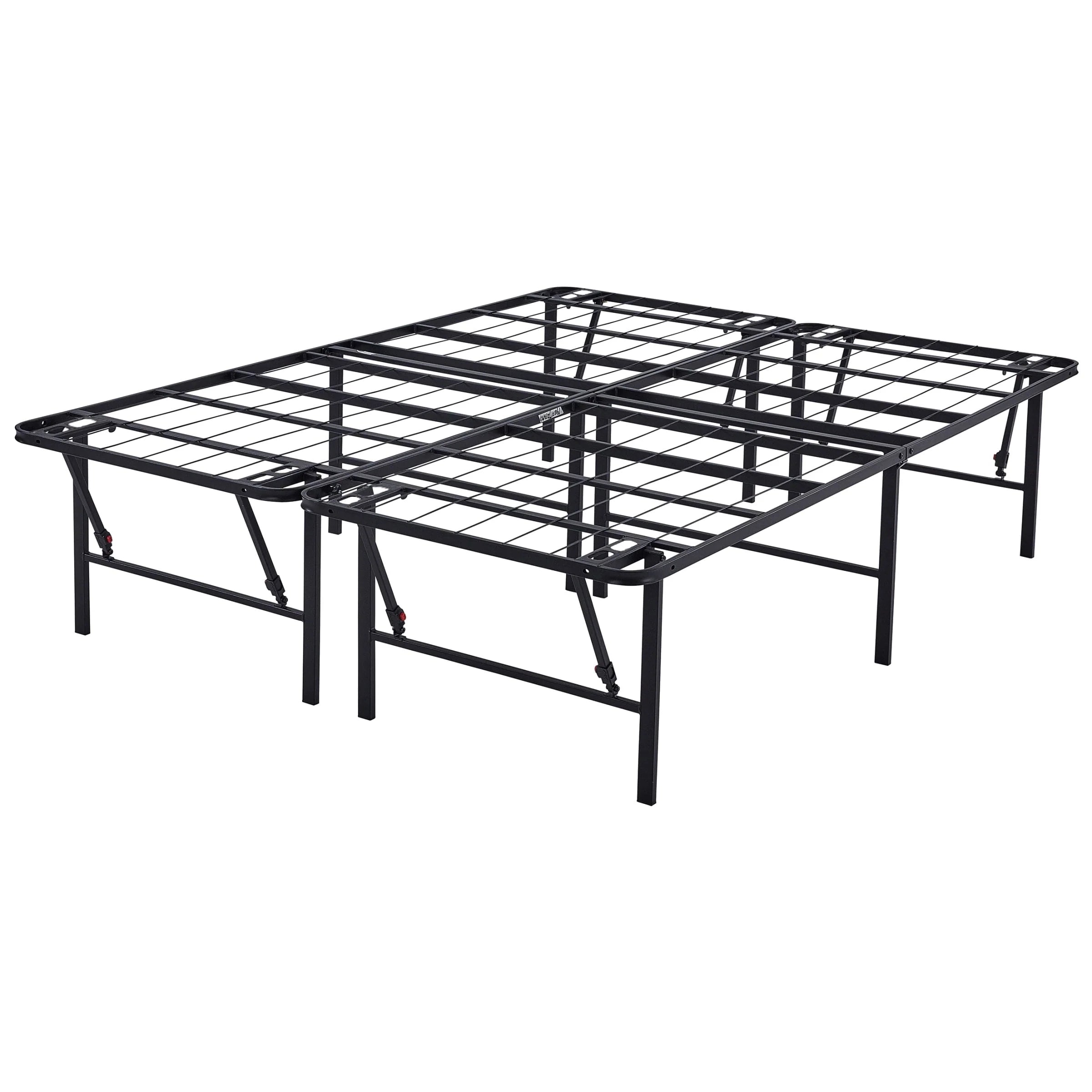 Mainstays 18" High Profile Foldable Steel Queen Platform Bed Frame, Black