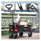 Heavy Duty 350 lb Capacity Foldable Wagon with Large Wheels