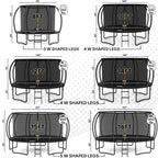 JUMPZYLLA 8FT Trampoline Outdoor with Enclosure for Kids