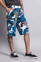 Belted Camo Cargo Shorts