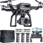 GPS Drones with Camera for Adults 4K Night Vision, 3-Aix Gimbal, 2Mile Long Range, 75Mins Flight Time Professional Drone with 3 Battery, Auto Return+Follow Me+Fly Around+Beginner Mode for Kid