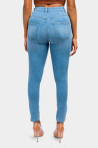 Essential High Waist Knee Slit Jeans
