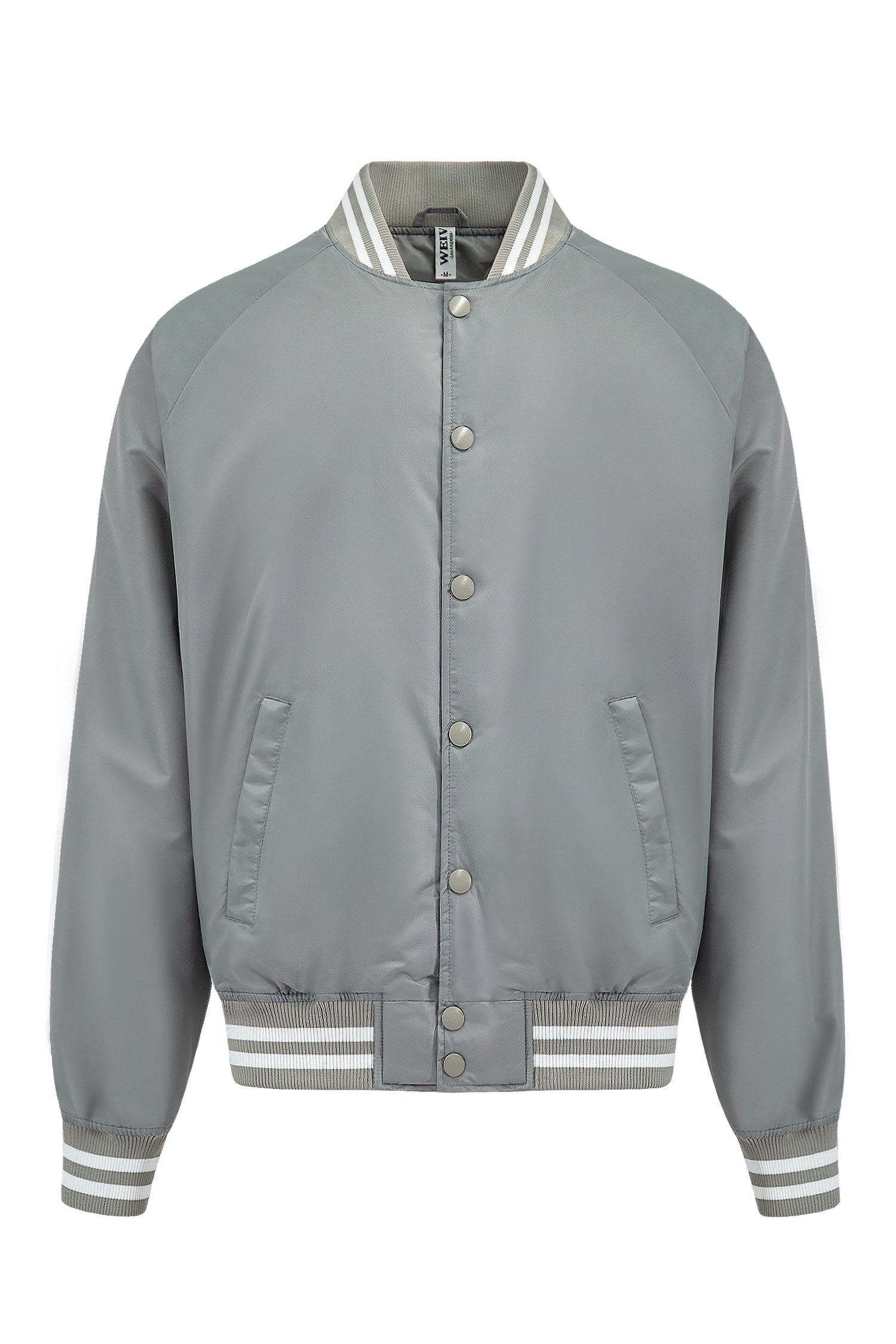 Men's Essential Solid Snap Button Varsity Jacket