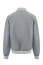 Men's Essential Solid Snap Button Varsity Jacket