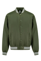 Men's Essential Solid Snap Button Varsity Jacket