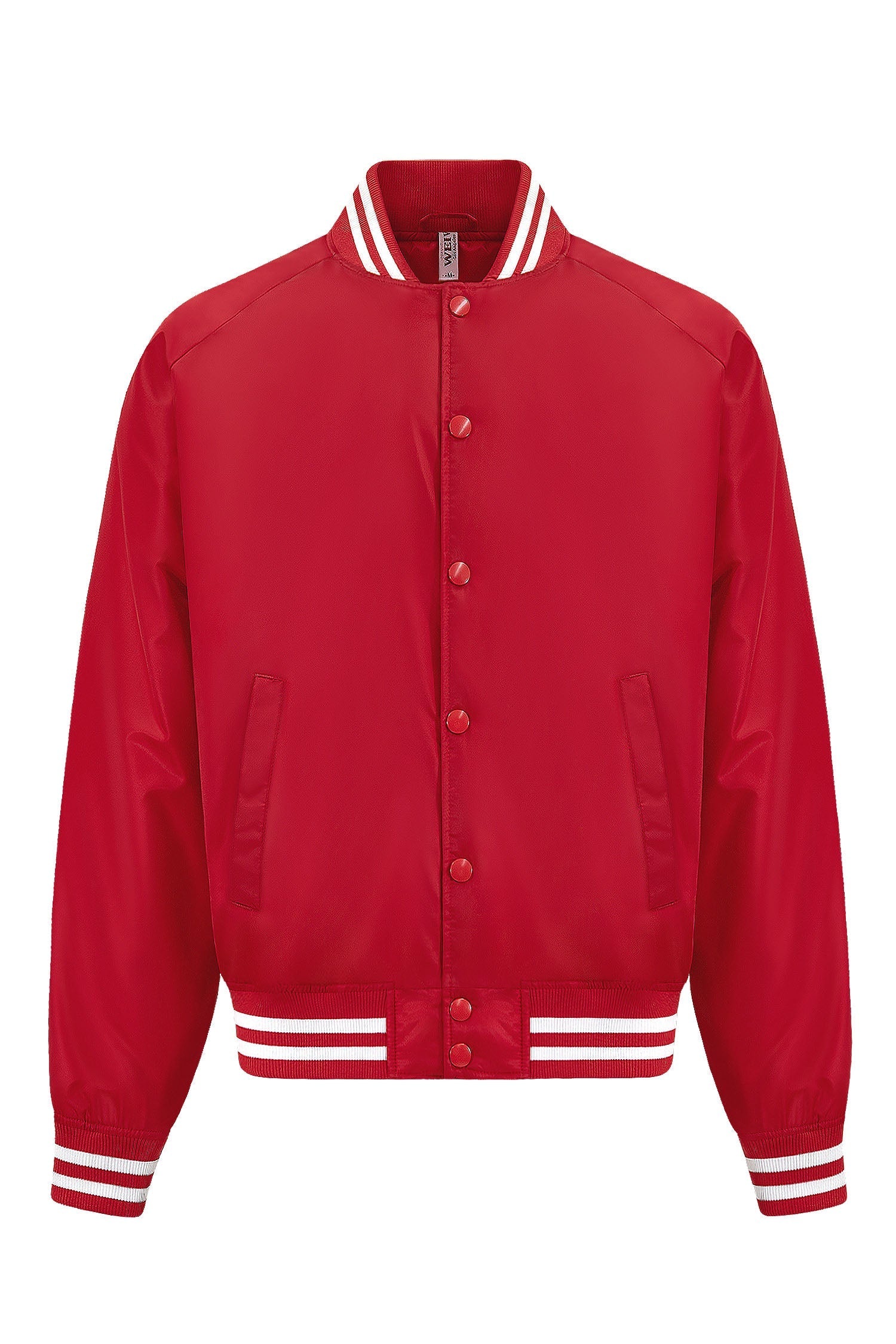 Men's Essential Solid Snap Button Varsity Jacket