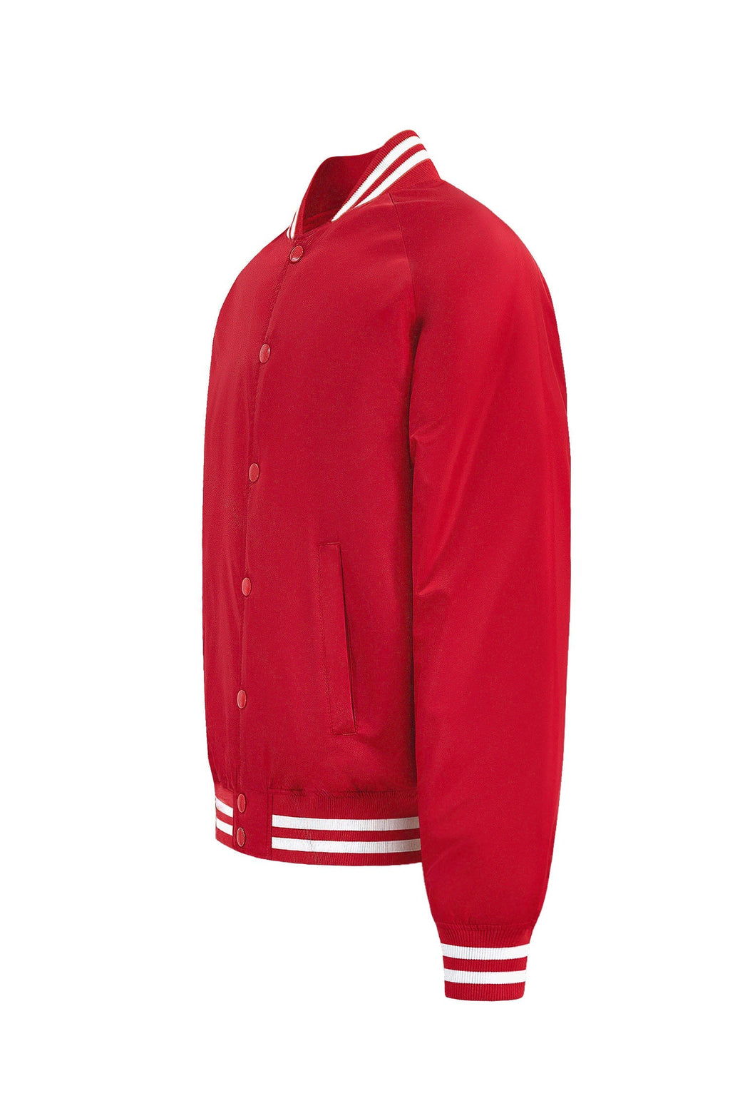Men's Essential Solid Snap Button Varsity Jacket
