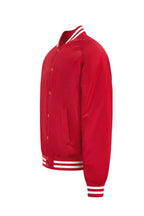 Men's Essential Solid Snap Button Varsity Jacket