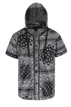 Men's Essential Hooded Bandana Baseball Short Sleeve Jersey