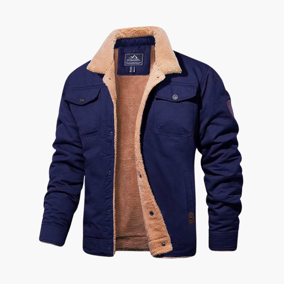 Men's Sherpa Button-Up Jacket – Fleece