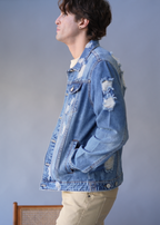 Distressed Faded Denim Jacket