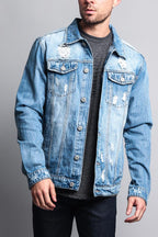Premium Distressed Denim Jacket