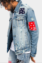 Bandana Paisley Patch Denim Jacket