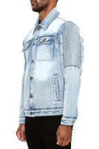 Biker Washed Denim Jacket